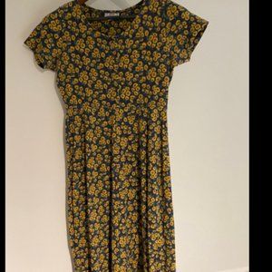 Vintage Ashly Brent Sunflower knit maxi dress size Large